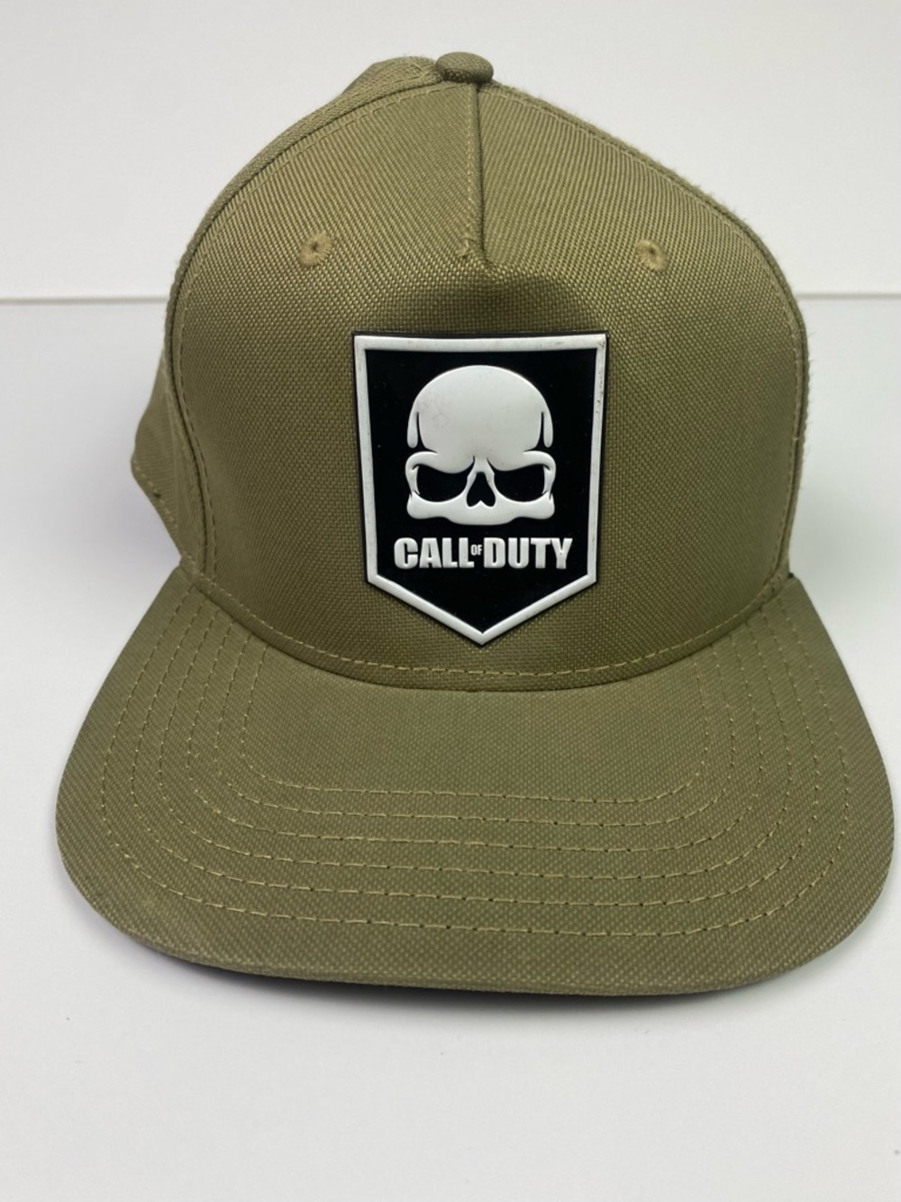 Call of Duty Snapback Hat 2017 Skull Patch Olive Green